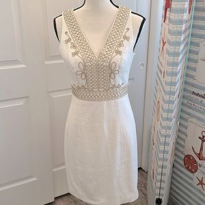 Lilly Pulitzer - white with gold dress- Size 2